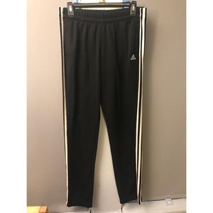 adidas black 3-stripe pants